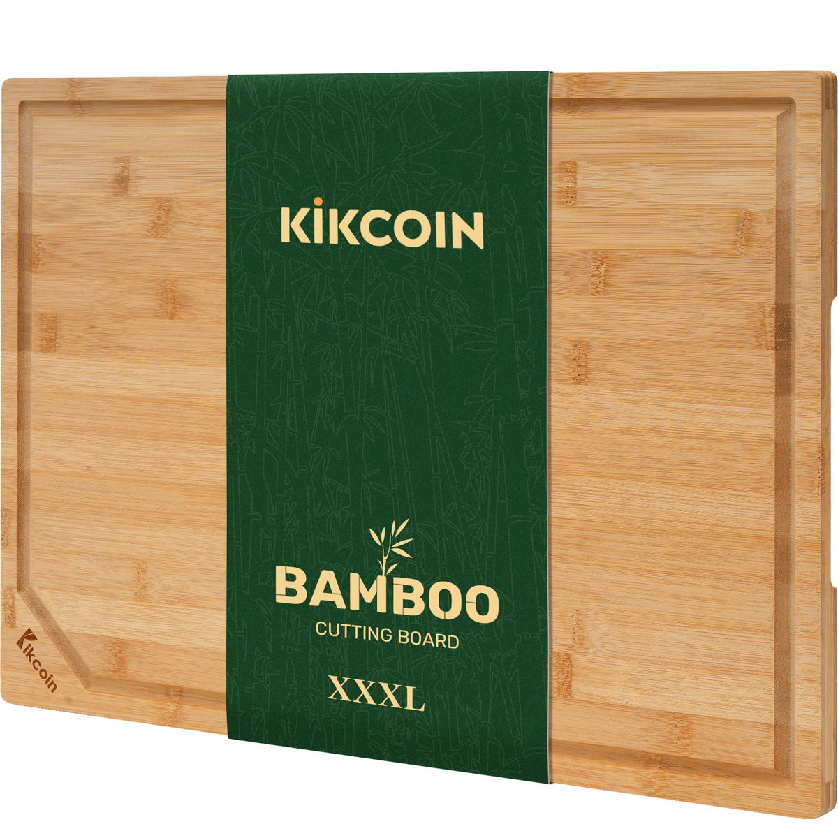 Kikcoin 9"×6" Small Bamboo Cutting Board with Handle, Deep-Carbonized