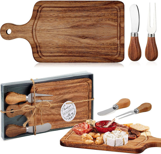 Ziliny 1 Sets Baby Shower Prizes Mini Charcuterie Board, Acacia Wood