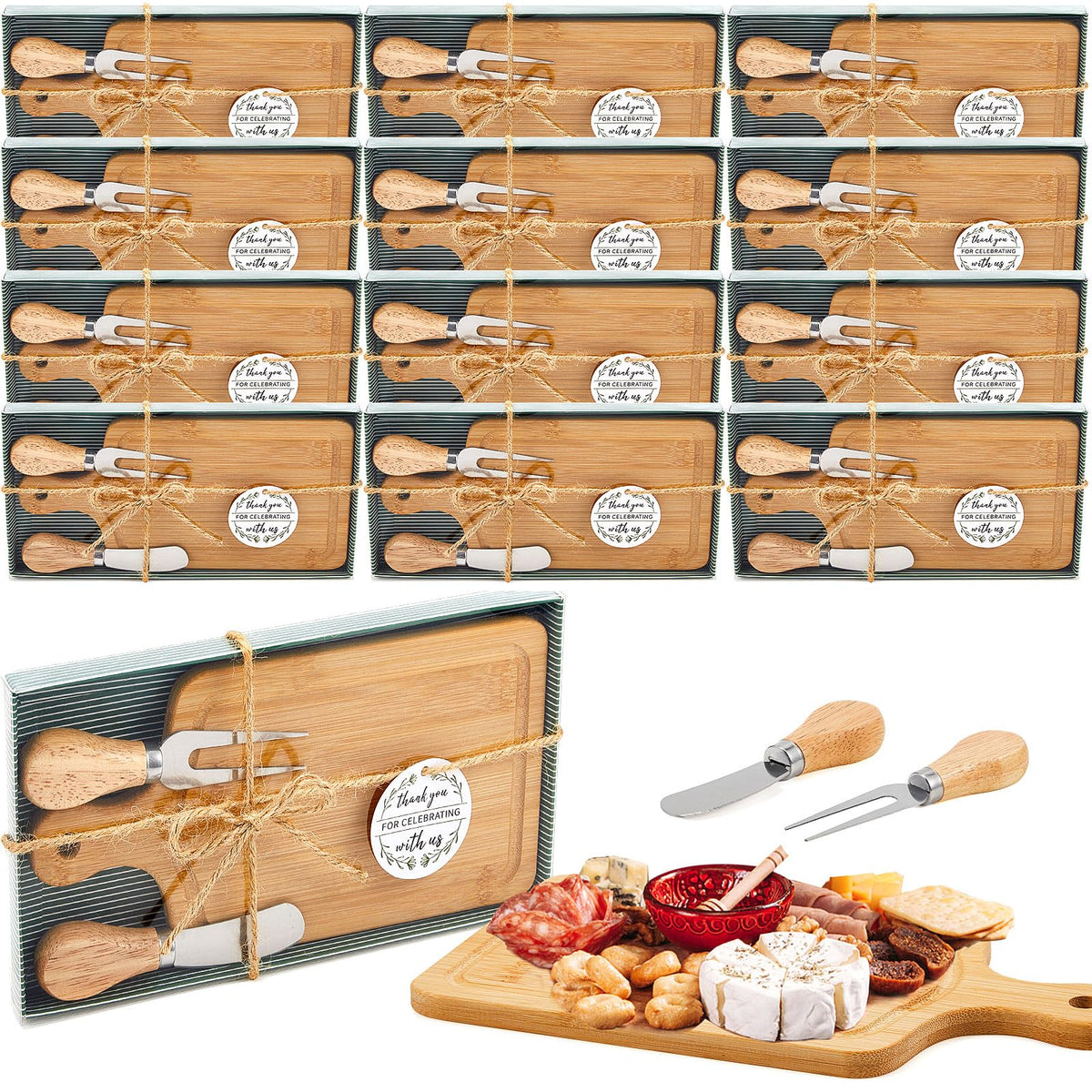 Ziliny 1 Sets Baby Shower Prizes Mini Charcuterie Board, Acacia Wood